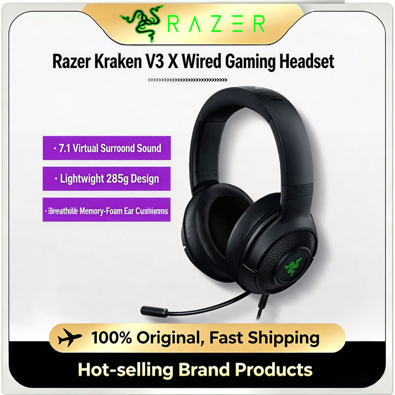 Razer Kraken V3 X Wired USB Ga - Gaming Headset Rgb ulasan dan harga