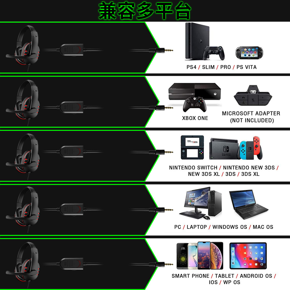 Headphones 3.5mm Wired Gaming  - Gaming Headset Rgb ulasan dan harga