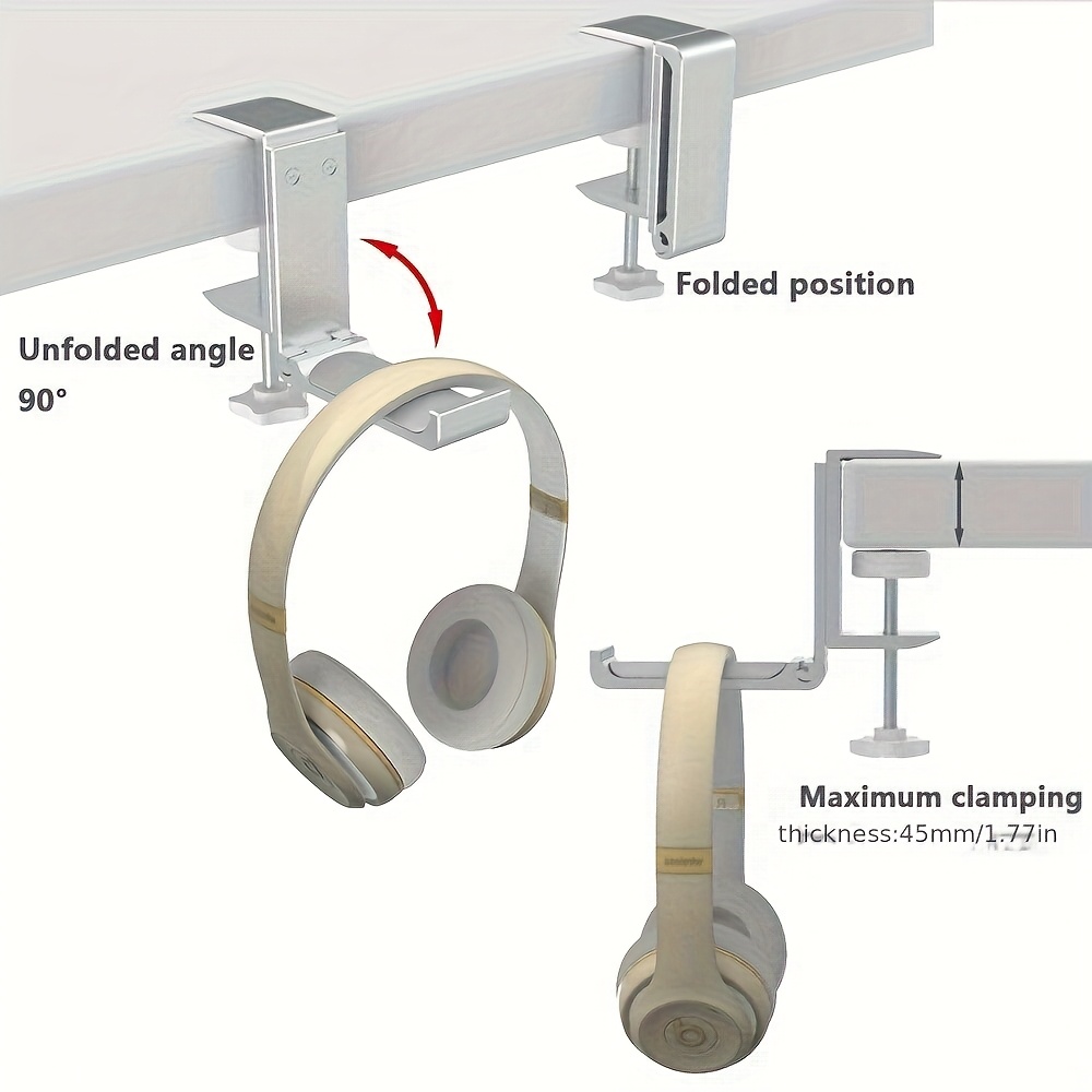 All‑Aluminum Foldable Under‑de - Headphone Stand Desk ulasan dan harga