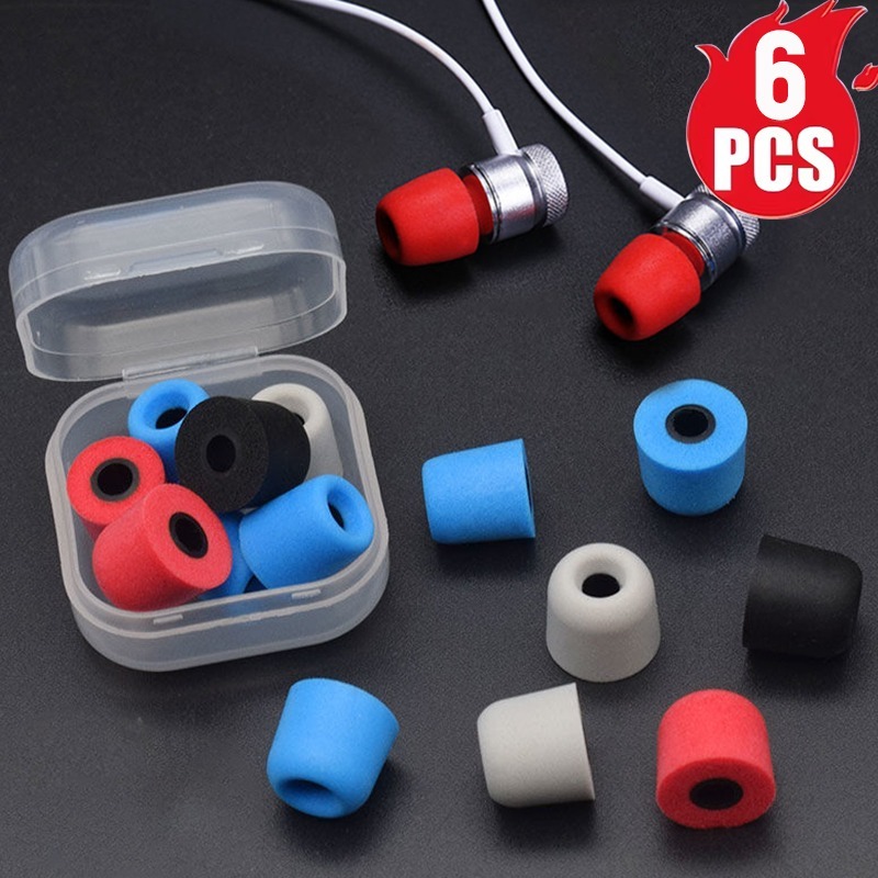 1-6Pair Soft Memory Foam Earbu - Earphone Foam Tip ulasan dan harga