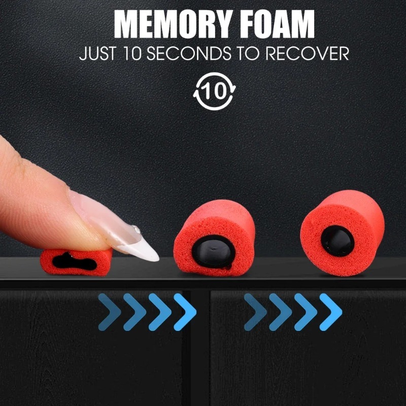 1-6Pair Soft Memory Foam Earbu - Earphone Foam Tip ulasan dan harga