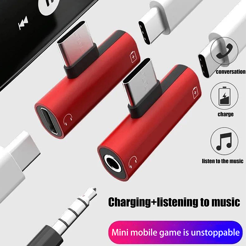 USB Type-C To 3.5 Mm Headphone - Earphone Splitter Jack ulasan dan harga