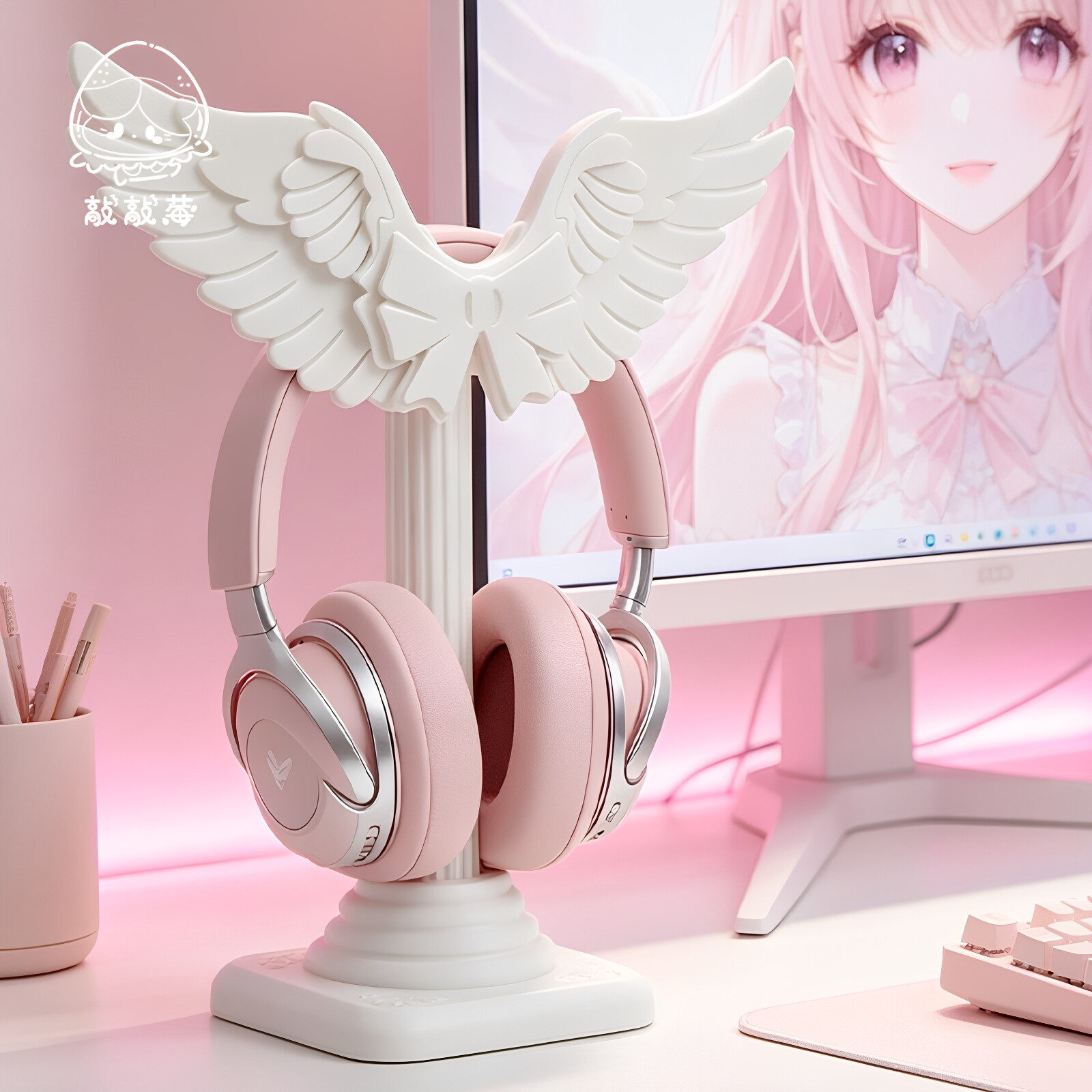Cute Angel Wing Headset Holder - Headphone Stand Desk ulasan dan harga