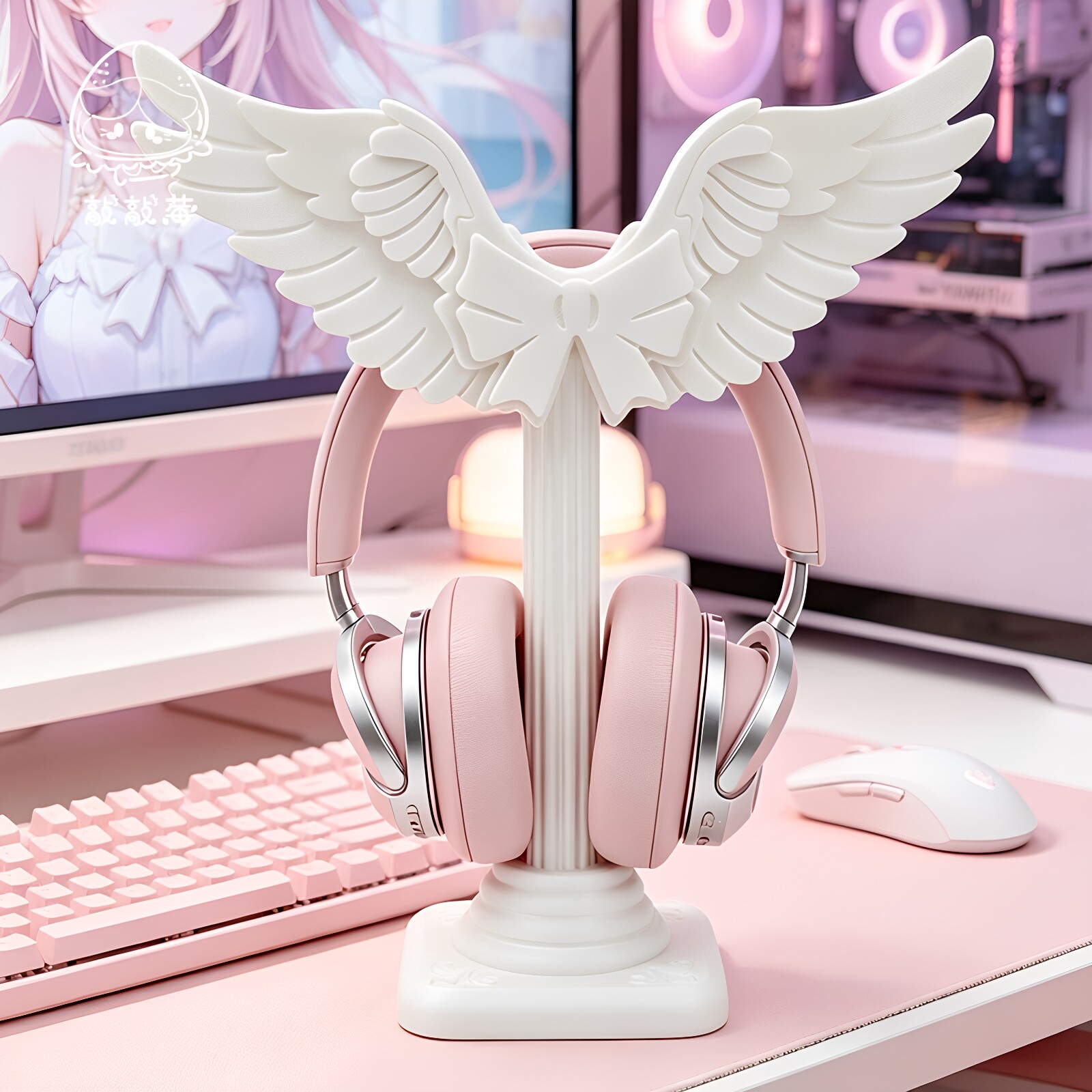 Cute Angel Wing Headset Holder - Headphone Stand Desk ulasan dan harga