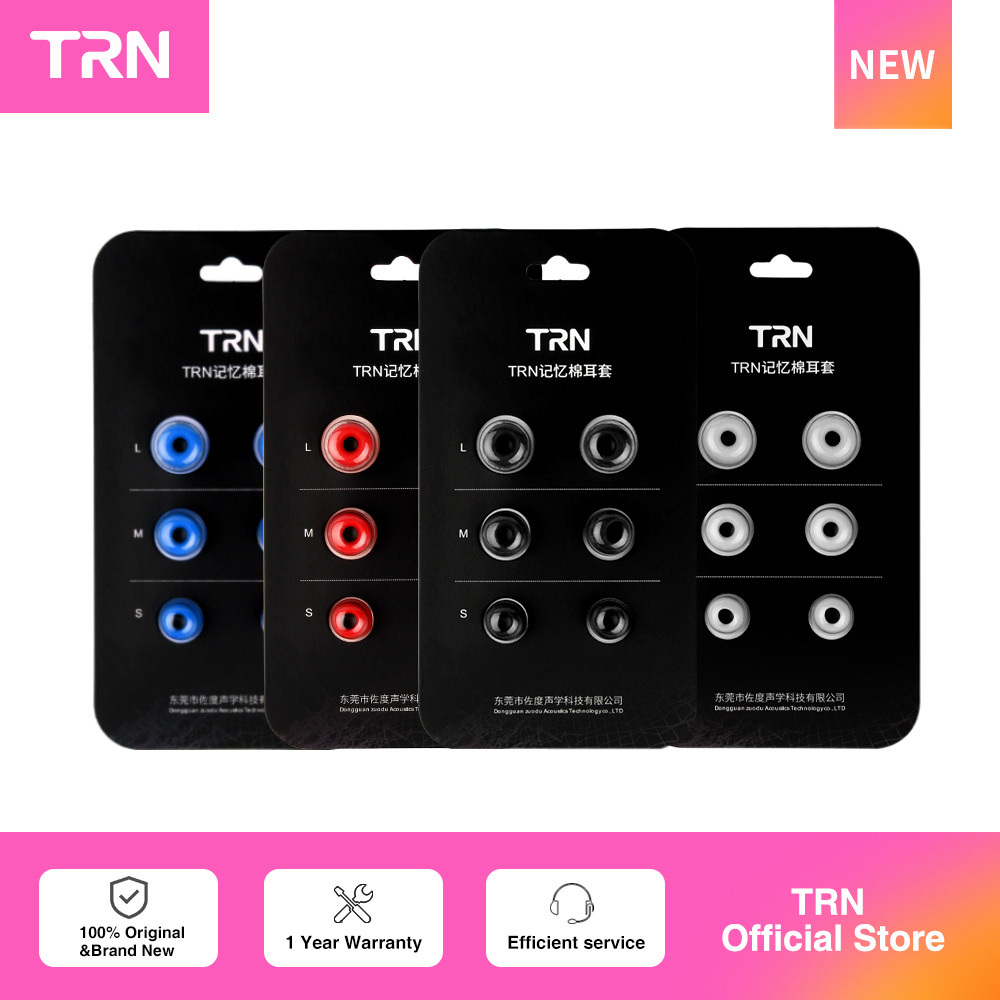 TRN 3Pairs (6pcs) Earphone Mem - Earphone Foam Tip ulasan dan harga